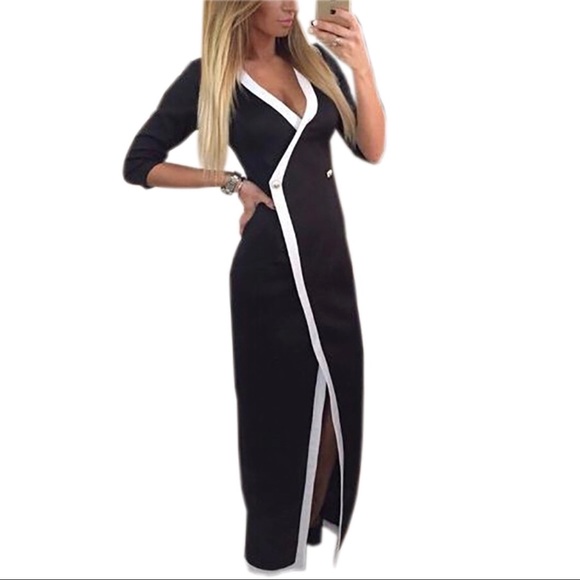 "Julie" Fit & Flare Maxi Dress - Picture 3 of 4